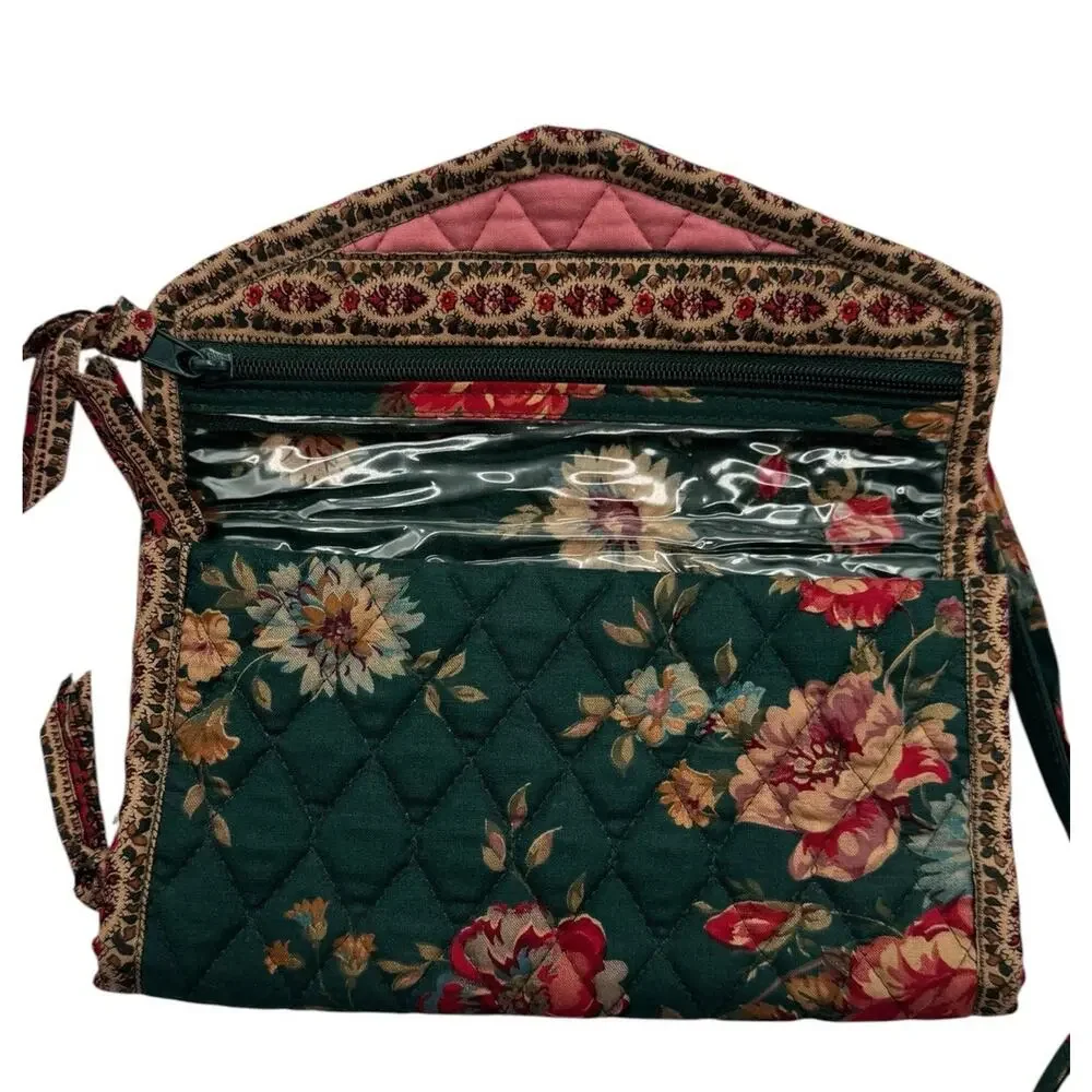 Vtg Vera Bradley Folding Envelope Style Jewelry Pouch 1980s Clutch Greenbrier